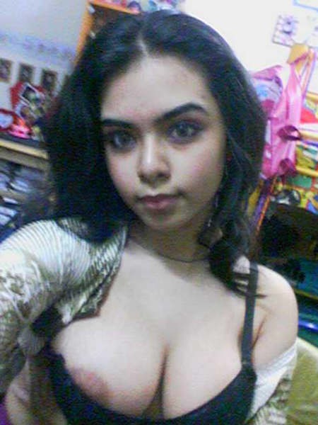 Beautiful college girl takes naughty selfies of her big boobs 1