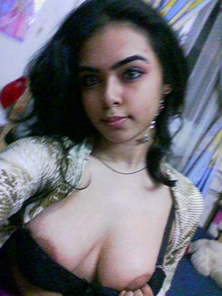 Beautiful college girl takes naughty selfies of her big boobs 3