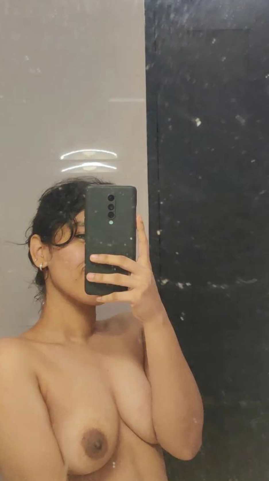Beautiful girl boob press by boyfriend and topless 7