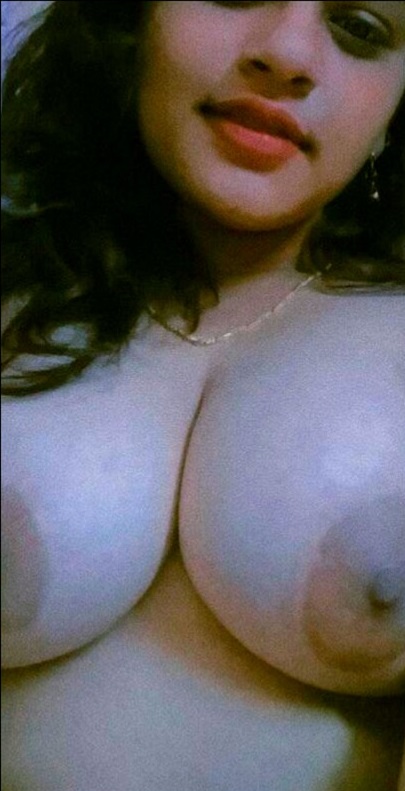 Big boobs Indian GF cute and adorable topless selfies 2