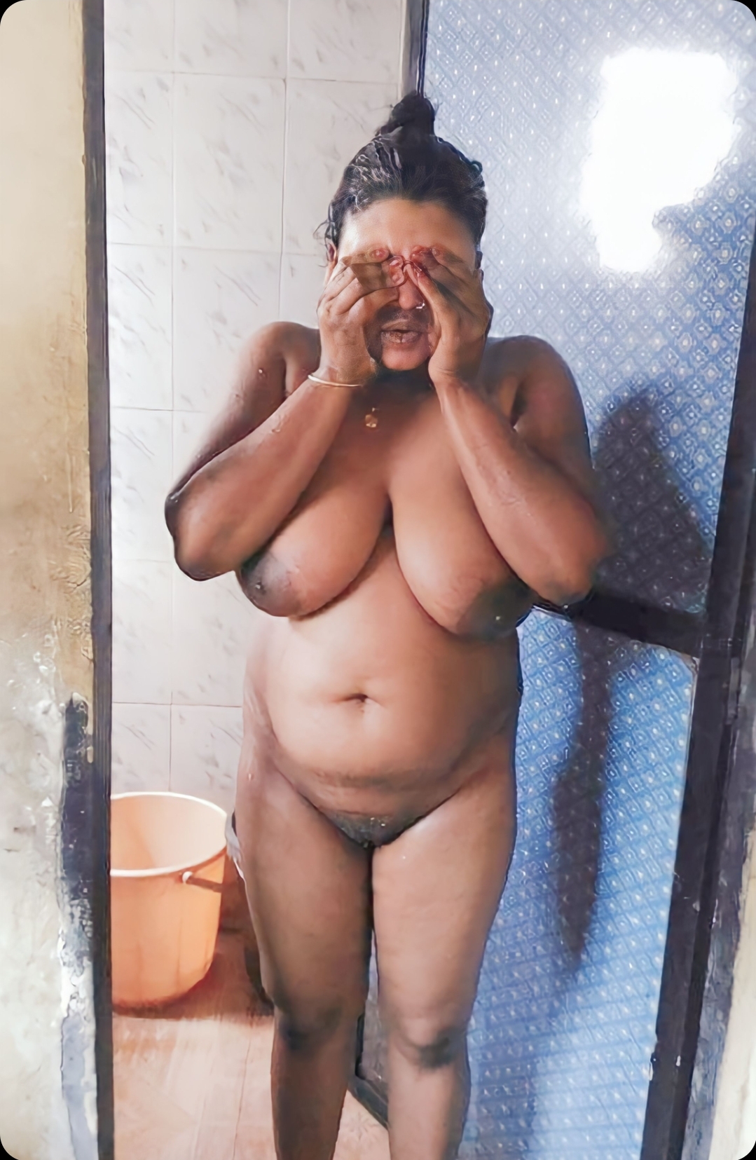 Big boobs wife coming out naked from bathroom 5