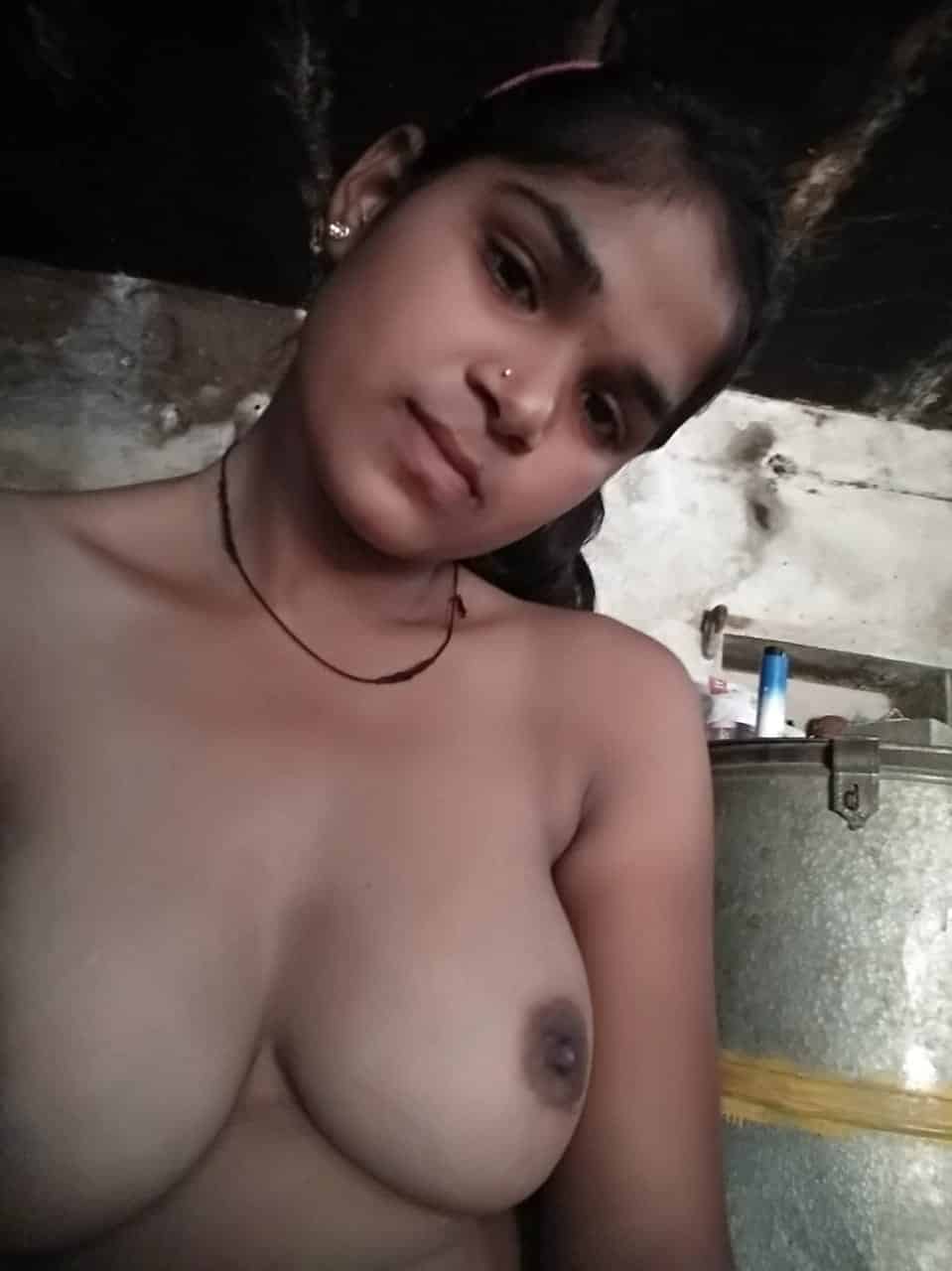 Booby village girl exposing her nude boobs 3