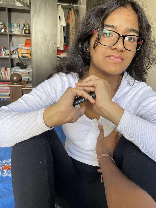 Girlfriend in glasses nude then and now photos 1