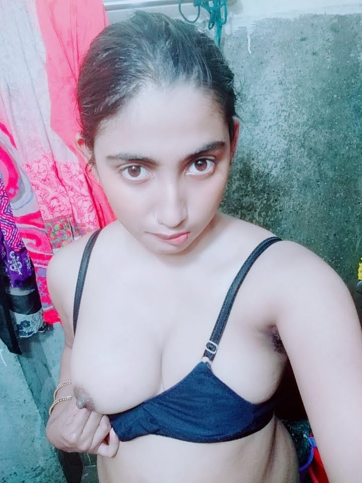 Hairy armpits Indian girl nude in bathroom 1