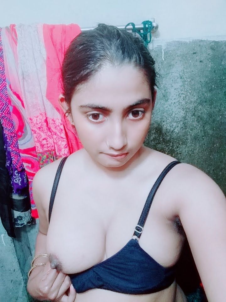 Hairy armpits Indian girl nude in bathroom 2
