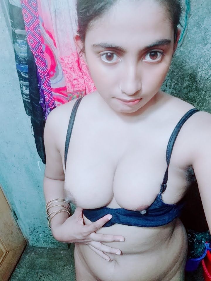 Hairy armpits Indian girl nude in bathroom 3