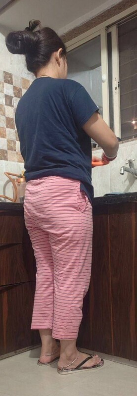 Homely Indian wife naked posing before husband 4