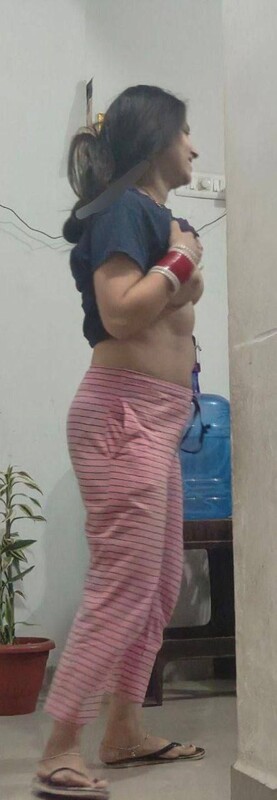 Homely Indian wife naked posing before husband 5