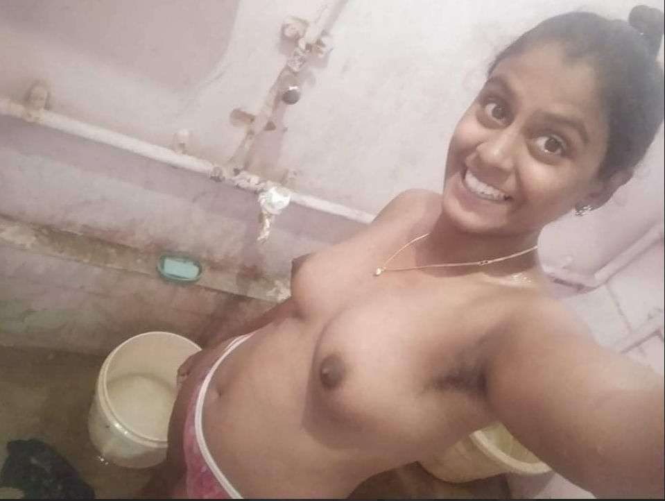 Hot Tamil wife topless in bathroom photos 4