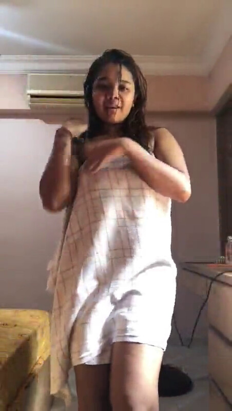 Indian girl dropping towel and showing big boobs 6