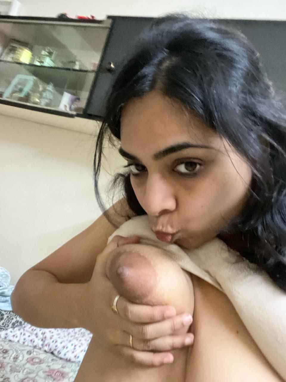 Indian girl stripping bra and nude in bedroom 3