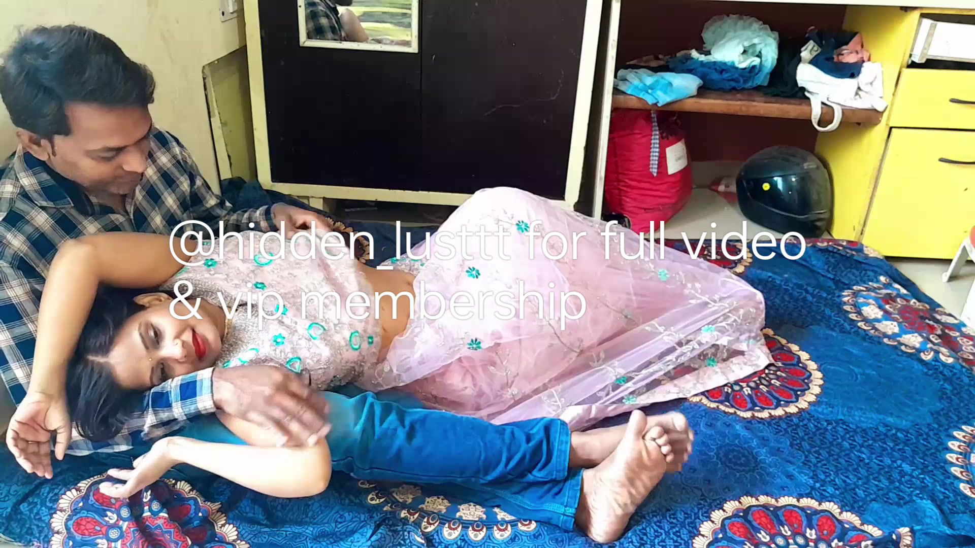 Indian porn wife big boobs pressing and foreplay 2