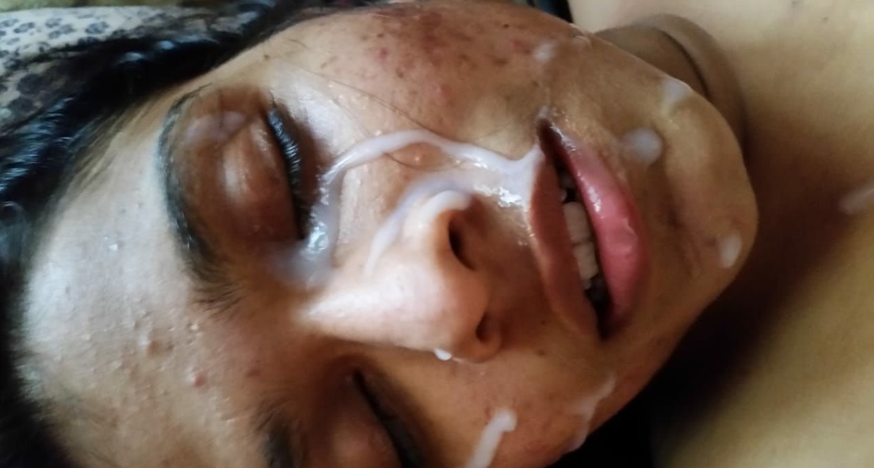 Indian wife cum facial pics 6
