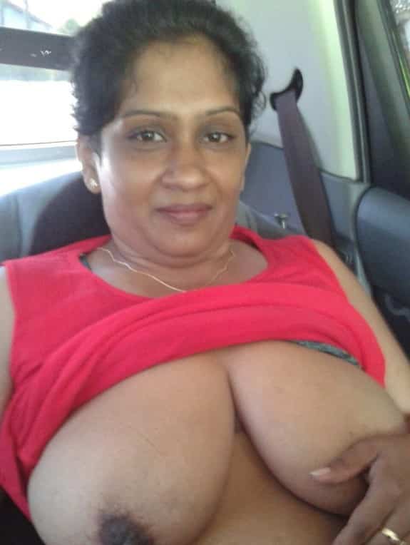Lankan wife nude pics shot inside a car 4