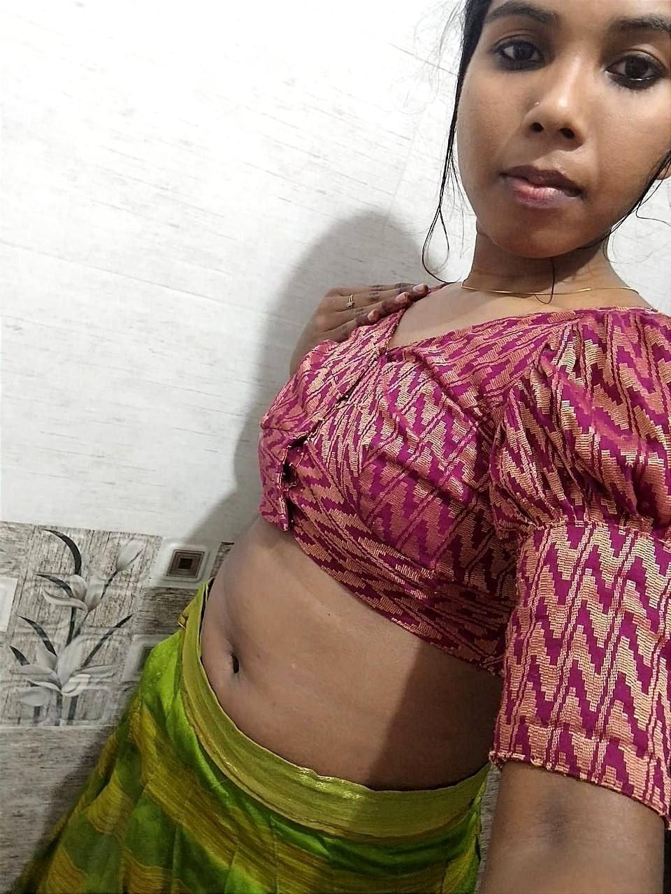 Naughty Tamil girl sniffing bra and panty 6