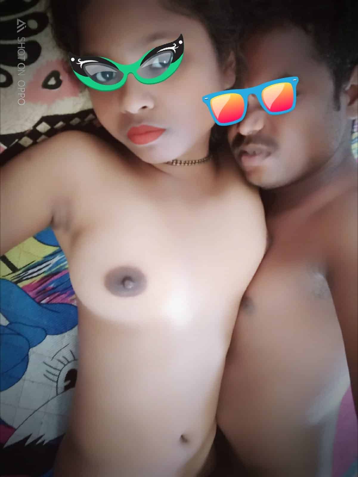 Newly married young lovely couple nude pics 5