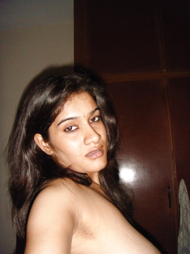 Selfie pictures of Desi girl licking own boobs 4
