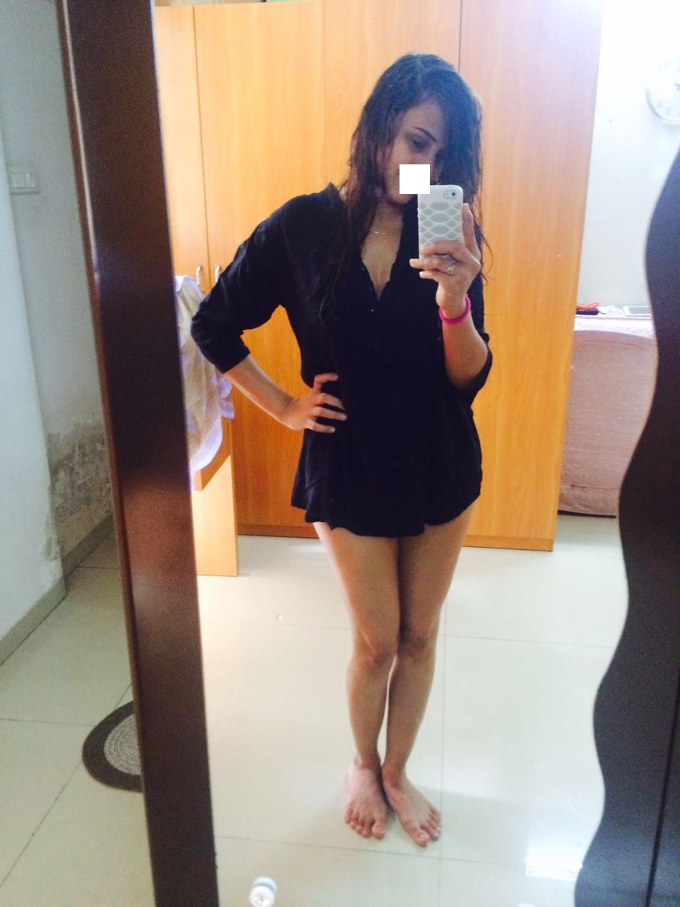 Sexy Hot wife seducing her husband with her naughty selfies 9
