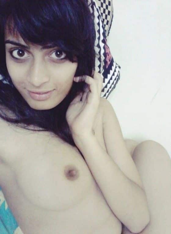 Small tits Desi girl selfie photos 5
