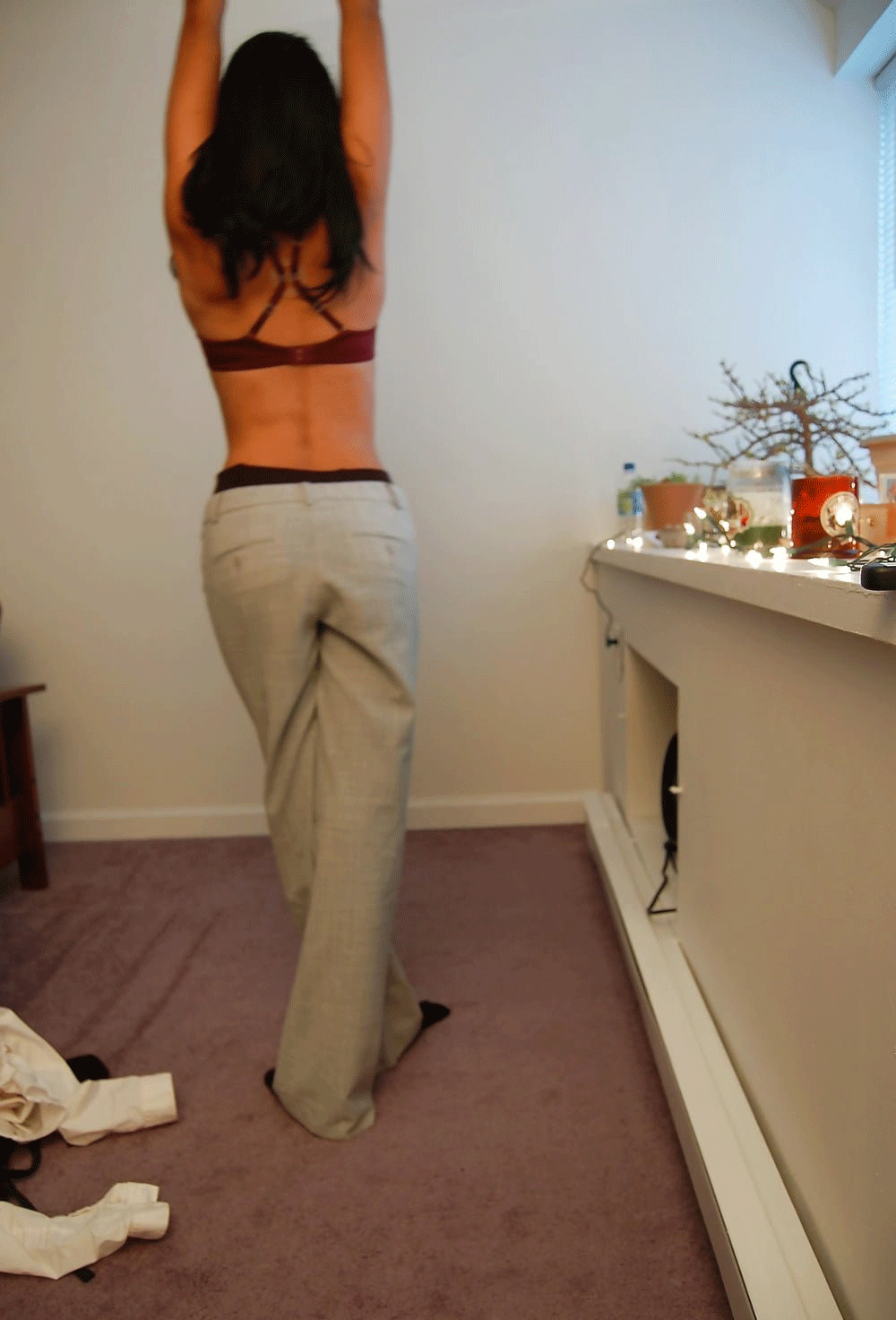 Tall Indian girl stripping showcasing her slim hot nude body 8